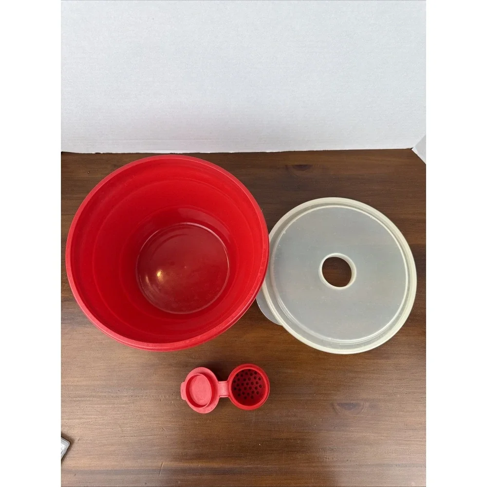 Pampered Chef Family-Size Collapsible Microwave Popcorn Maker Red‎ Popper 1457 - Picture 4 of 6